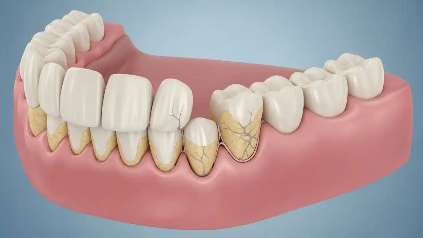 Healed jawbone after dental bone grafting with sufficient bone density for future dental implant placement.