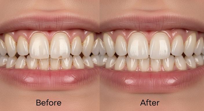 Before and after dental bonding results showing smooth, natural-looking teeth in Mesa, AZ