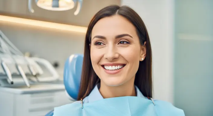 Patient smiling after dental bridge or implant treatment in Mesa, AZ