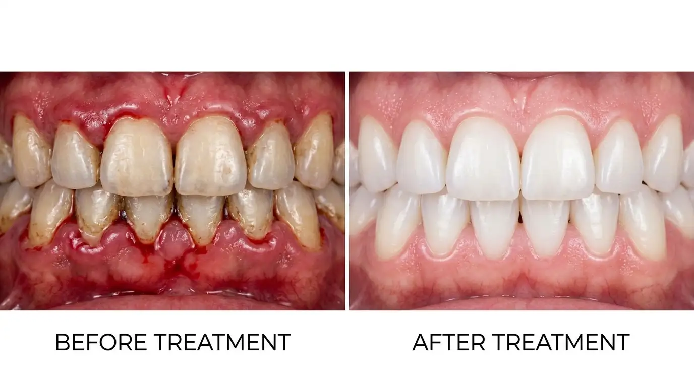 periodontal treatment before and after results