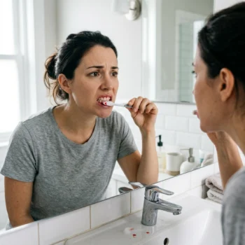 Person_brushing_teeth_bleeding_gums